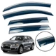 Дефлектори вікон (вітровики) для Audi Q5 2008-2017 з нерж. хром полоскою 4 шт. (HAWK) - зображення 1
