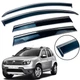 Дефлекторы окон (ветровики) для Renault Duster I 2010-2018 (на скотче) с нерж. хром полоской (HAWK) - изображение 1