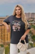 Жіноча стильна футболка Labubu "Monsters", графітовий 50-52 - зображення 4