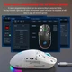Мышь беспроводная, бесшумная HYSJ Т90 с аккумулятором и подсветкой 2,4G+Bluetooth White + килимок - изображение 7