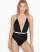 Купальник суцільний стрази Victoria’s Secret Чорний S - изображение 1