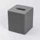 Салфетница квадратная из экокожи 13×13×14.5 см, настольный органайзер для салфеток, серая подставка - изображение 8