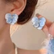 Сережки "Porcelain Flowers", блакитні - зображення 1