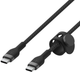Zestaw kabli Belkin BoostCharge Pro Flex USB Type-C – USB Type-C 60W 1 m Black/White (CAB011BT1MBW2PK) - obraz 3