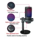 Микрофон ME6S USB конденсаторный для ПК с RGB подсветкой - изображение 5