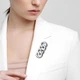 Брошь BROCHE бижутерия из стали Модерн Цепь серебристая BRBF114986 - изображение 2