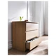 Комод с 3 ящиками IKEA MALM дубовый шпон беленый 701.786.03 - зображення 3