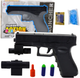 Pistolet LEAN Toys na kulki wodne i strzałki piankowe z laserem Czarny 24264 (5905991054108) - obraz 2