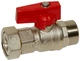 Шариковый кран прямой с накидной гайкой BIANCHI 3/4х3/4" внутренняя-внешняя резьба, red/красный (528M05050F) - изображение 1