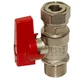 Шариковый кран прямой с накидной гайкой BIANCHI 1/2х1/2" внутренняя-внешняя резьба, red/красный (528M04040F) - изображение 2