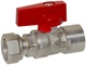 Шариковый кран прямой с накидной гайкой BIANCHI 1/2х1/2" внутренняя резьба, red/красный (528004040F) - изображение 3