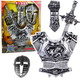 Zestaw rycerski LEAN Toys Maska + Miecz + Zbroja + Ochraniacz Srebrny 24293 (5905991054399) - obraz 2
