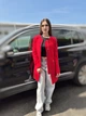 Тренч жіночий однотонний на блискавці весна-осінь Zara Червоний 15809 S (укр 42) - зображення 9