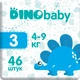 Подгузники Dino Baby Размер 3 (4-9 кг) 46 шт (4823098410607) - изображение 2