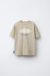 Подростковая футболка для мальчика Zara 5431/729 140 см Бежевый - изображение 1