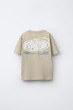 Подростковая футболка для мальчика Zara 5431/729 140 см Бежевый - изображение 2