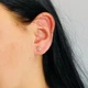 Золотые пусеты с фианитами Cд493 - изображение 3