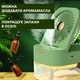 Портативний міні кондиціонер зволожувач 3в1 Dual Spray настільний вентилятор з підсвічуванням акумуляторний охолоджувач нічник живлення від usb (Зелений) - зображення 4