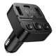 FM трансмітер HOCO E87 Delta 35W Bluetooth 5.4 автомобільний модулятор PD QC USB Type-C адаптер для авто з швидкою зарядкою 20W USB музикою підтримкою FLAC MP3 та Bluetooth підключенням - изображение 3