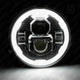 Фара FlareBeam HL-7IN-008 головного света светодиодная (LED) с ДХО и поворотником Ø7 дюймов 12–24 В чёрная + хром - изображение 5