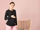Футболка-лонгслив для беременных для женщины Esmara LYCRA® 426918 S Черный - изображение 2