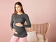 Футболка-лонгслив для беременных для женщины Esmara LYCRA® 426918 L графитовый - изображение 2