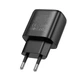 Блок питания Hoco C141A, 2 порта USB-A, 10.5Вт, сетевой адаптер с LED, черный - изображение 3
