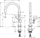 Bateria kuchenna Hansgrohe Talis 72804670 - obraz 2