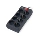Мережевий фільтр живлення REAL-EL REAL-EL RS-8 PROTECT, 1.8m, black (EL122300021) - зображення 3