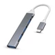 USB-хаб USB 3.0 Type-C на 4 порти: 1 x USB 3.0 та 3 x USB 2.0, алюмінієвий корпус, графітовий - изображение 1
