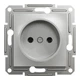 Розетка Schneider Electric ASFORA без заземлення алюм. (EPH3000161) - изображение 1