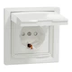Розетка Schneider Electric ASFORA з кришкою IP44, біла (EPH3100321) - зображення 2