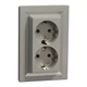 Розетка Schneider Electric ASFORA с заземлением двойная бронза 16А (EPH9900169) - изображение 2