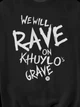 Світшот чоловічий Dubhumans We will Rave on Khuylo’s Grave Чорний XS (KG-SW-B-XS) - зображення 2