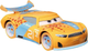Samochód Mattel Disney Cars Glow Racers Ryan Inside Laney Żółty HPG76 (194735160679) - obraz 3