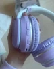 Бездротові Bluetooth навушники CatEye з підсвічуванням та котячими вушками purple - зображення 6