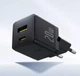 Мережевий зарядний пристрій Baseus Palm Fast Charger Type-C+USB 20W + Cable Type-C to Type-C P10111608113-01 Black - зображення 4