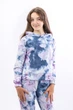 Подростковое худи для девочки с капюшоном короткое 3876505 двунитка 146см разноцветное сиреневое (38609123146) - изображение 1