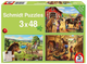 Zestaw puzzli Schmidt Spiele Konie 3 x 48 elementów 112942 (4001504565190) - obraz 1