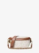 Жіноча поясна сумка MICHAEL MICHAEL KORS Slater Extra-Small Empire Signature Logo Sling Pack VANILLA / LUGGAGE 30H3G04M0B (78823) - зображення 1