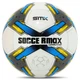 М'яч футбольний №5 PU ламін. SOCCERMAX (№5, 5 сл., пошитий вручну) (FB-4194_Білий-синій) - изображение 1
