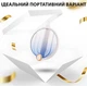 Портативна електрична мухобійка-пастка Buzzeap 3в1 2 режими роботи складана ручка захист від дотику з УФ-лампою вбудованим акумулятором та USB-портом для зарядки Білий - зображення 5