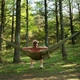 Гамак туристический Travel Hammock с москитной сеткой 260 х 140 см Темно-зеленый - изображение 4