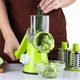 Овочерізка ручна Kitchen Master з 3 насадками для нарізки овочів фруктів та сиру на вакуумній присосці вагою 1430 г мультислайсер механічний для кухні з нержавіючої сталі для швидкого подрібнення продуктів кухонний подрібнювач для дому - зображення 6