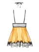 Атласна сорочка з мереживною маскою Beauty Night EVE CHEMISE mask, thong Золотистий S/M - зображення 6