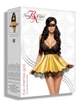 Атласна сорочка з мереживною маскою Beauty Night EVE CHEMISE mask, thong Золотистий S/M - зображення 7