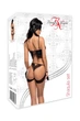 Мереживний комплект Beauty Night SHAQUILA SET mask, bracelets, thong Чорний L/XL - зображення 4