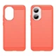 Силиконовый (TPU) чехол UniCase Carbon для Xiaomi Poco F7 - Red - изображение 2
