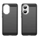 Силиконовый (TPU) чехол UniCase Carbon для Xiaomi Poco F7 - Black - изображение 2