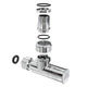 Кран для полотенцесушителя угловой Laris Обычный 1/2" - 1/2" 2шт (ZZ-4702) - изображение 4